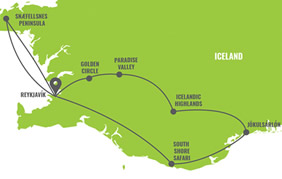 Iceland lesbian tour map