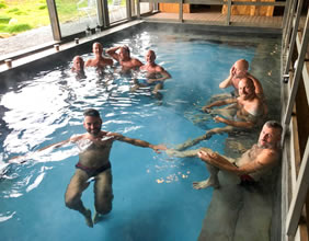 Iceland gay tour countryside hotel pool