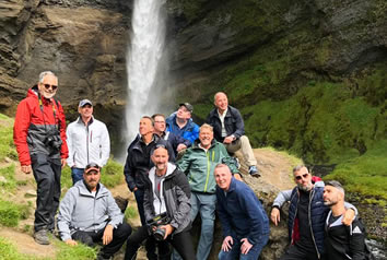 Iceland gay tour waterfall