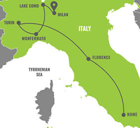 Italy Gay Tour Map