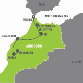 Morocco Gay Tour Map