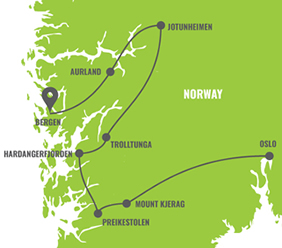 Norway Gay Tour Map