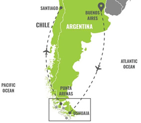Patagonia Gay Cruise Map
