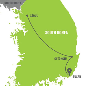 South Korea Gay Tour Map