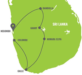 Sri Lanka Gay Tour Map
