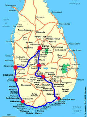 Sri Lanka gay tour map