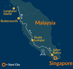 Eastern & Oriental Express Train journey map