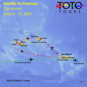 Azores gay tour map
