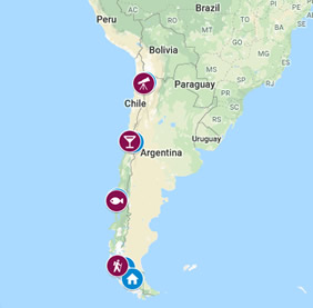 Chile Gay Tour map
